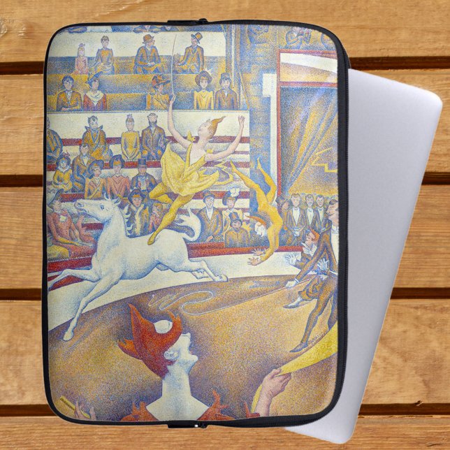 Georges Seurat - Het Circus Laptop Sleeve (Creator heeft geüpload)