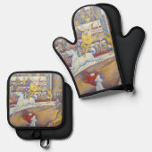 Georges Seurat - Het Circus Ovenwant & Pannenlap Set (Voorkant / Achterkant)