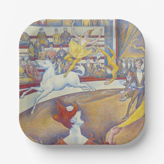 Georges Seurat - Het Circus Papieren Bordje (Voorkant)