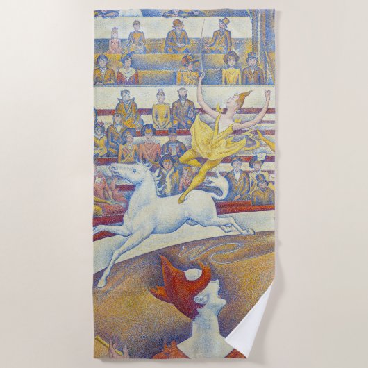 Georges Seurat - Het Circus Strandlaken (Voorkant)
