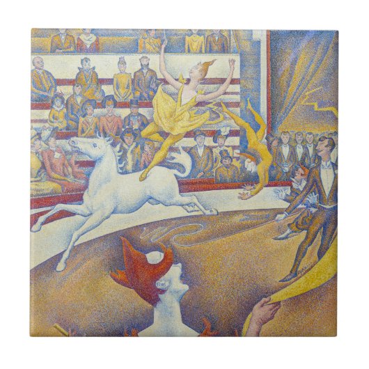 Georges Seurat - Het Circus Tegeltje (Voorkant)
