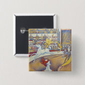 Georges Seurat - Het Circus Vierkante Button 5,1 Cm (Voorkant /achterkant)