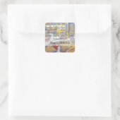 Georges Seurat - Het Circus Vierkante Sticker (Tas)