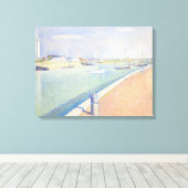 Georges Seurat - Het Gravelinekanaal Canvas Afdruk (Insitu (Houten vloer))