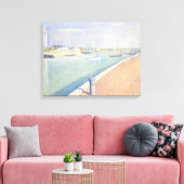 Georges Seurat - Het Gravelinekanaal Canvas Afdruk (Insitu (Woonkamer))