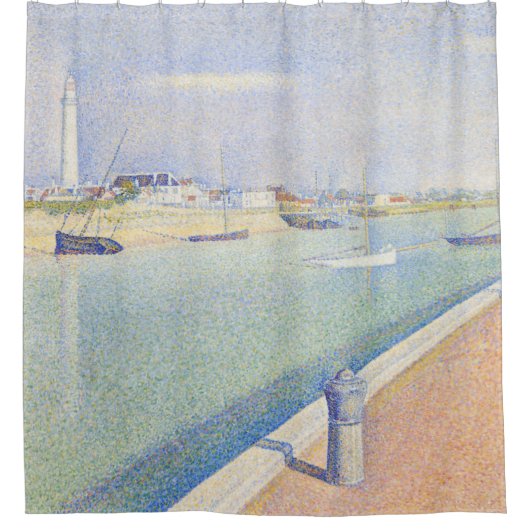 Georges Seurat - Het Gravelinekanaal Douchegordijn (Voorkant)