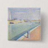 Georges Seurat - Het Gravelinekanaal Vierkante Button 5,1 Cm (Voorkant)