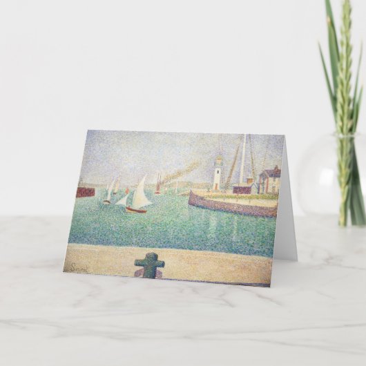 Georges Seurat - Ingang van de haven van Honfleur Kaart (Voorkant)