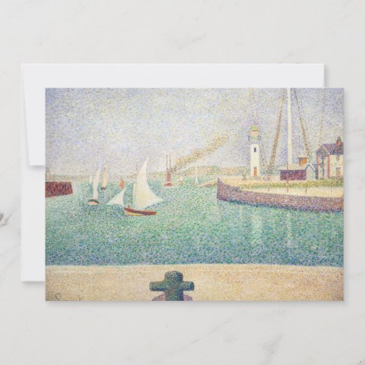 Georges Seurat - Ingang van de haven van Honfleur Kaart (Voorkant)