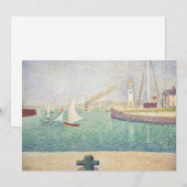 Georges Seurat - Ingang van de haven van Honfleur Kaart (Voorkant / Achterkant)