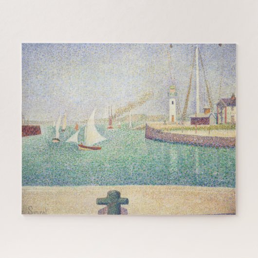 Georges Seurat - Ingang van de haven van Honfleur Legpuzzel (Horizontaal)