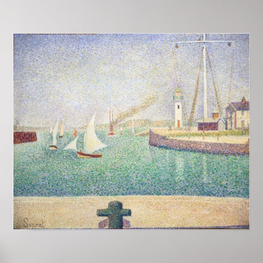 Georges Seurat - Ingang van de haven van Honfleur Poster (Voorkant)