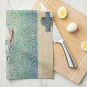 Georges Seurat - Ingang van de haven van Honfleur Theedoek (Quarter Fold)