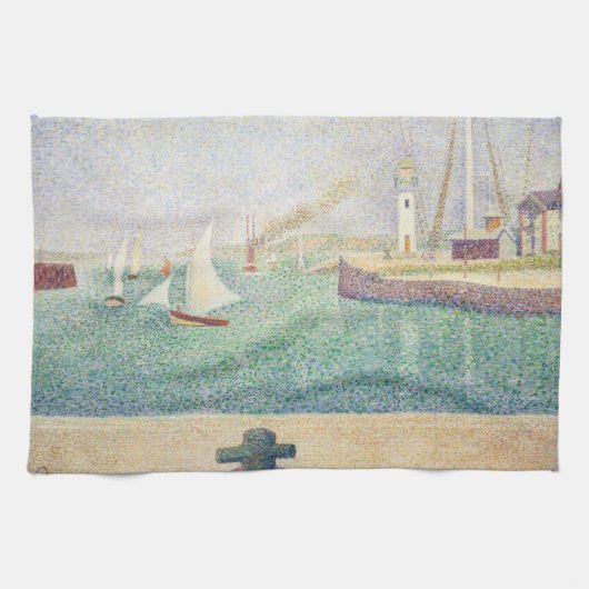 Georges Seurat - Ingang van de haven van Honfleur Theedoek (Horizontaal)
