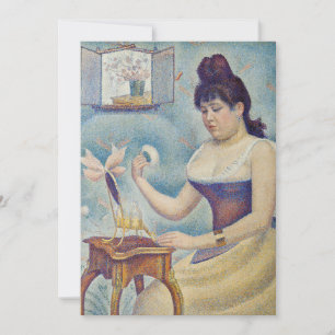 Georges Seurat - Jonge vrouw die zich poedert Bedankkaart