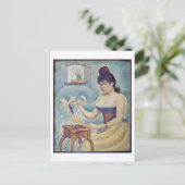 Georges Seurat - Jonge vrouw die zich poedert Briefkaart (Staand voorkant)