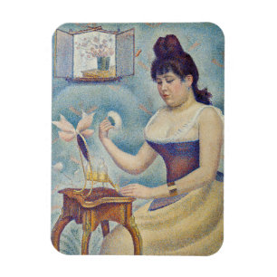 Georges Seurat - Jonge vrouw die zich poedert Magneet