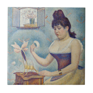 Georges Seurat - Jonge vrouw die zich poedert Tegeltje