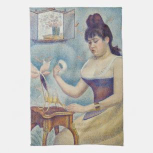 Georges Seurat - Jonge vrouw die zich poedert Theedoek