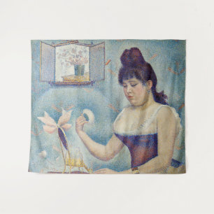Georges Seurat - Jonge vrouw die zich poedert Wandkleed
