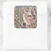 Georges Seurat - Le Chahut Vierkante Sticker (Tas)