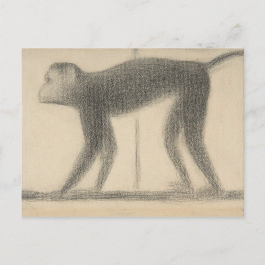 Georges Seurat - Monkey Briefkaart (Voorkant)