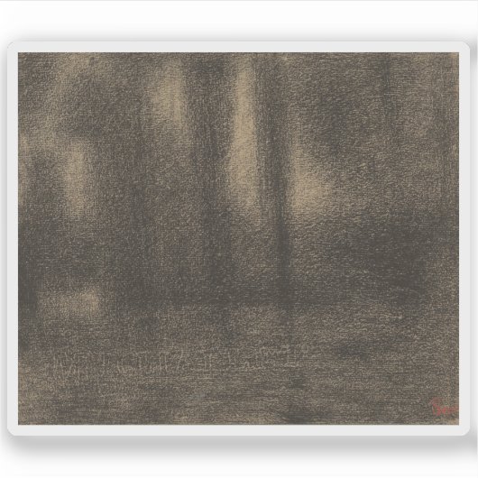 Georges Seurat - Populieren Sticker (Voorkant)