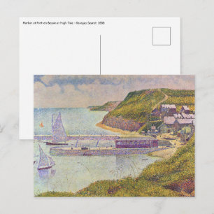 Georges Seurat - Port-en-Bessin bij hoog tij Briefkaart