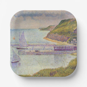 Georges Seurat - Port-en-Bessin bij hoog tij Papieren Bordje