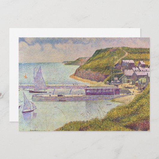 Georges Seurat - Port-en-Bessin - High-Tide Kaart (Voorkant / Achterkant)