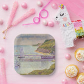 Georges Seurat - Port-en-Bessin - High-Tide Papieren Bordje (Feest)