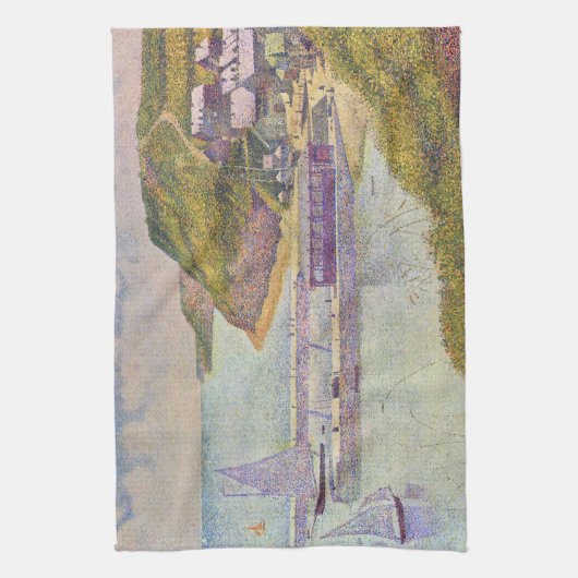 Georges Seurat - Port-en-Bessin - High-Tide Theedoek (Verticaal)