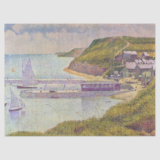 Georges Seurat - Port-en-Bessin - High-Tide Tissuepapier (Voorkant)