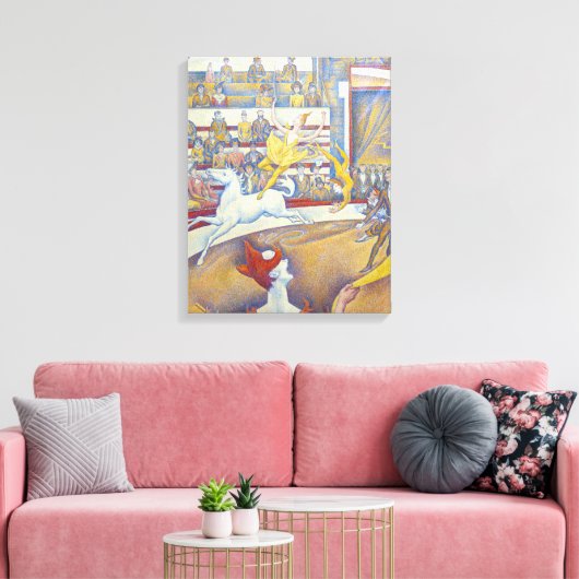 Georges Seurat - The Circus Canvas Afdruk (Insitu (Woonkamer))