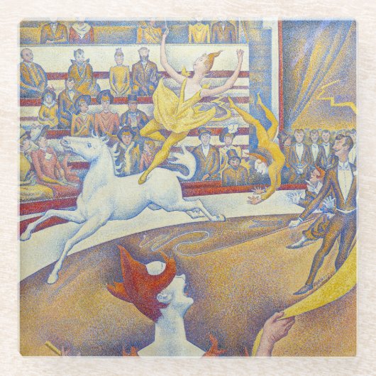 Georges Seurat - The Circus Glazen Onderzetter (Voorkant)