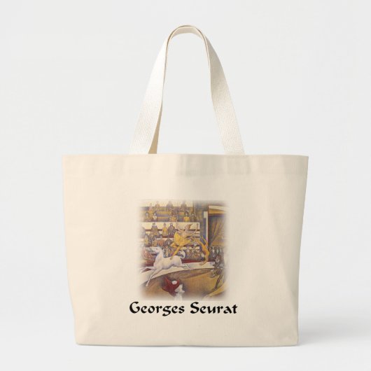 Georges Seurat - The Circus Grote Tote Bag (Voorkant)