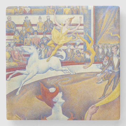 Georges Seurat - The Circus Stenen Onderzetter (Voorkant)