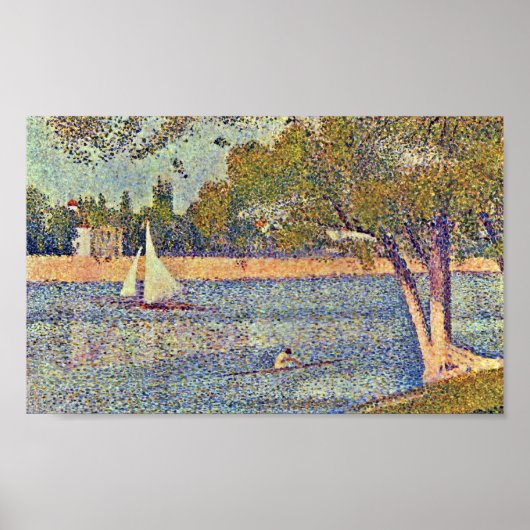 Georges Seurat - The Seine at CourbevoieGeorges Se Poster (Voorkant)