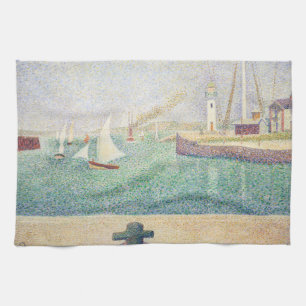 Georges Seurat - Toegang tot de haven van Honfleur Theedoek