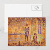Georges Seurat-"Uitnodiging aan de Sideshow" Briefkaart (Voorkant / Achterkant)