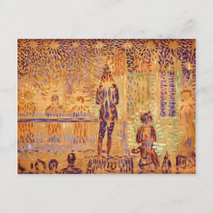 Georges Seurat-"Uitnodiging aan de Sideshow" Briefkaart