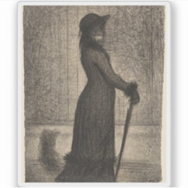 Georges Seurat - Wandelende vrouw (Une élégante) Sticker