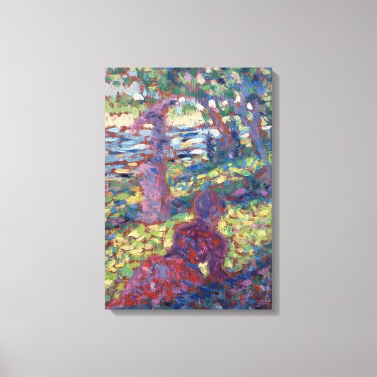 Georges Seurat Woman in a Park Canvas Afdruk (Voorkant)