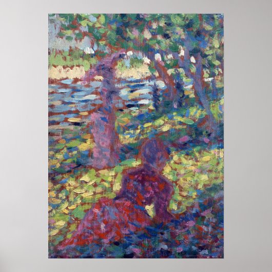 Georges Seurat Woman in a Park Poster (Voorkant)