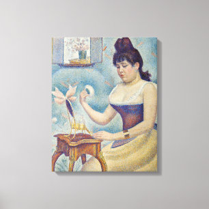 Georges Seurat - Young Woman Powdering Herself Canvas Afdruk