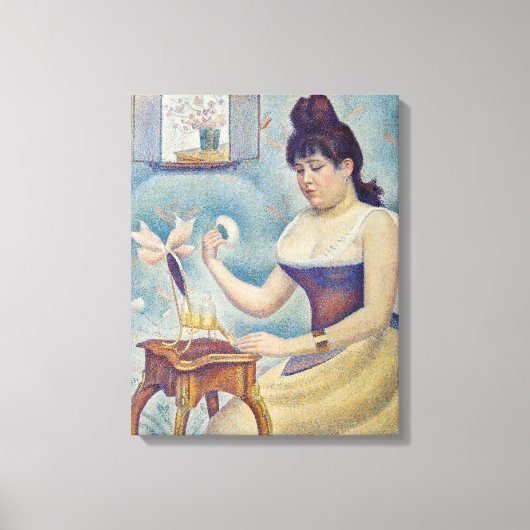 Georges Seurat - Young Woman Powdering Herself Canvas Afdruk (Voorkant)