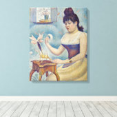 Georges Seurat - Young Woman Powdering Herself Canvas Afdruk (Insitu (Houten vloer))