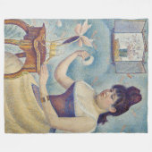 Georges Seurat - Young Woman Powdering Herself Fleece Deken (Voorkant (Horizontaal))