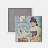 Georges Seurat - Young Woman Powdering Herself Magneet (Voorkant / Achterkant)