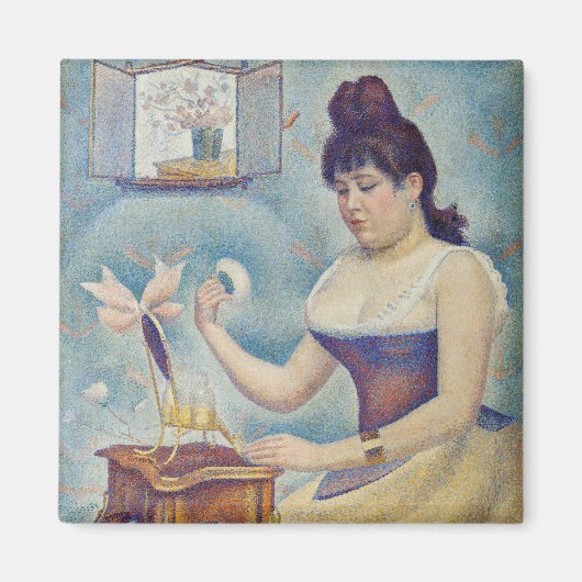 Georges Seurat - Young Woman Powdering Herself Magneet (Voorkant)